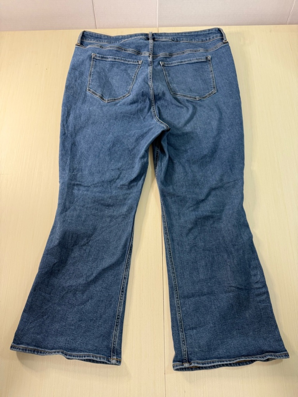 Old Navy Denim Blue Flared High Rise Button 5-Pocket Women's Plus Jeans